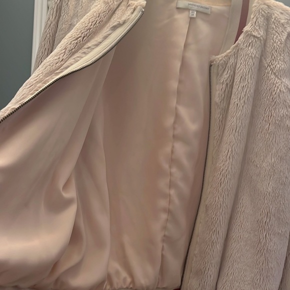 Lavender Brown fur Bomber Jacket/Like New - Picture 12 of 16